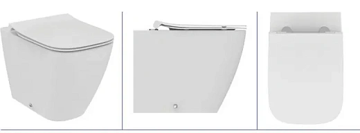 Унитаз приставной Standard i.life B безободковый RimLS+, c сиденьем Soft-Close